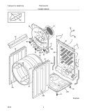 CABINET/DRUM Diagram and Parts List for FRQG7000LW0  Frigidaire Dryer