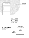 COVER Diagram and Parts List for CRE3880GSSC  Crosley Range