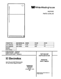 COVER Diagram and Parts List for WRT17MB3AW2  Westinghouse Refrigerator