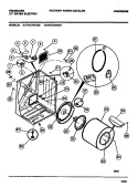 CABINET, DRUM, HEAT DUCT Diagram and Parts List for F31C747CS0  Frigidaire Dryer