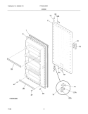 DOOR Diagram and Parts List for FFU0912DW1  Frigidaire Freezer
