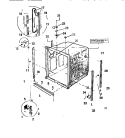 OUTER TUB COMPONENTS Diagram and Parts List for SU300EXR5  Frigidaire Dishwasher