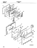DOOR Diagram and Parts List for FES355CCSI  Frigidaire Range