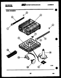 RACKS AND INNER TUB PARTS Diagram and Parts List for DWU6025W2  Kelvinator Dishwasher