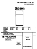 COVER Diagram and Parts List for GRT16CNHW0  Gibson Refrigerator