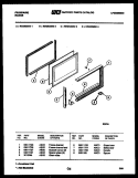 UPPER OVEN DOOR PARTS Diagram and Parts List for REG638BDW2  Frigidaire Range