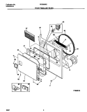 FRONT PANEL / LINT FILTER Diagram and Parts List for FDG336RET1  Frigidaire Dryer