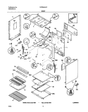BODY Diagram and Parts List for FGFB55ASC  Frigidaire Range