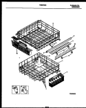 RACKS AND TRAYS Diagram and Parts List for FDB878RBB0  Frigidaire Dishwasher