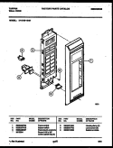 CONTROL PANEL Diagram and Parts List for 57-2709-00-07  Tappan Microwave Oven Combo