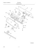 CONTROL PANEL Diagram and Parts List for FWS1233FS0  Frigidaire Washer