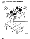 TOP / DRAWER Diagram and Parts List for MEF303PGWA  Uni Range