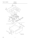 TOP / DRAWER Diagram and Parts List for PFEF375CS3  Frigidaire Range