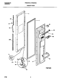 FREEZER DOOR Diagram and Parts List for FRS22XGCD1  Frigidaire Refrigerator