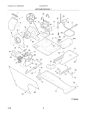 MOTOR/BLOWER/BELT Diagram and Parts List for CLCG500FW3  Crosley Washer Dryer Combo