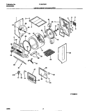 UPPER CABINET / DRUM / HEATER Diagram and Parts List for FLSG72GCS3  Frigidaire Washer Dryer Combo