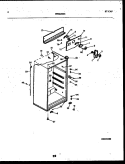 CABINET PARTS Diagram and Parts List for RT171NCW0  Frigidaire Refrigerator