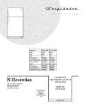 COVER Diagram and Parts List for FRT21IL5DWE  Frigidaire Refrigerator