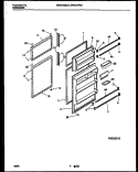 DOOR Diagram and Parts List for WRT21FGAZ1  Frigidaire Refrigerator