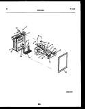 ICE DOOR, DISPENSER AND WATER TANKS Diagram and Parts List for FPCEW24VWPW1  Frigidaire Refrigerator