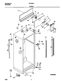 CABINET Diagram and Parts List for FRT18INLHD1  Frigidaire Refrigerator