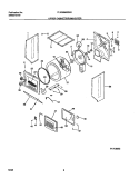 UPPER CABINET / DRUM / HEATER Diagram and Parts List for FLXG8960EW1  Frigidaire Washer Dryer Combo