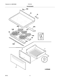 TOP / DRAWER Diagram and Parts List for FEFL78CSA  Frigidaire Range