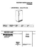 COVER Diagram and Parts List for FFU14M8CW2  Frigidaire Freezer