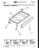 COOKTOP PARTS Diagram and Parts List for 30TESKWED-23-03  Tappan Range