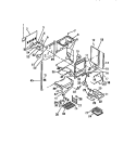 LOWER OVEN, FRAME, SHELVES, ELEMENT Diagram and Parts List for REM638ML8  Frigidaire Range