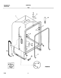 TUB Diagram and Parts List for GDB754RCS0  Gibson Dishwasher