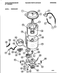 TUBS, HOSES, MOTOR Diagram and Parts List for WWX645JBS1  Frigidaire Washer