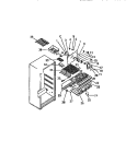 INTERIOR FREEZER COMPARTMENT Diagram and Parts List for FPD16TCL0  Frigidaire Refrigerator