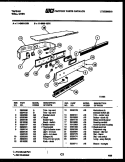 CONTROL PANEL Diagram and Parts List for 11-4969-00-01  Tappan Wall Oven