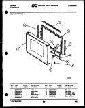 DOOR PARTS Diagram and Parts List for 56-2179-10-01  Tappan Microwave