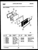 DOOR PARTS Diagram and Parts List for 37-1039-00-05  Tappan Range