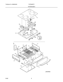 TOP / DRAWER Diagram and Parts List for PLES389ECE  Frigidaire Range