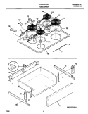 TOP / DRAWER Diagram and Parts List for FES300WCDH  Frigidaire Range