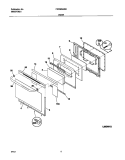DOOR Diagram and Parts List for FEFB65ASD  Frigidaire Range
