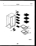 SHELVES AND SUPPORTS Diagram and Parts List for RS19F3WX1C  Gibson Refrigerator