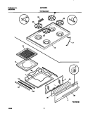 TOP / DRAWER Diagram and Parts List for MGF303PGDA  Frigidaire Range