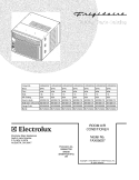 COVER Diagram and Parts List for FAX050S7A16  Frigidaire Air Conditioner