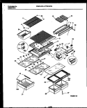 SHELVES AND SUPPORTS Diagram and Parts List for FPGC18TAL2  Frigidaire Refrigerator