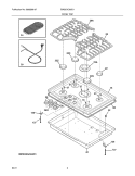 MAIN TOP Diagram and Parts List for EW30GC60IS1  Electrolux Cooktop