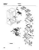 SHELVES Diagram and Parts List for FRS26ZRGW0  Frigidaire Refrigerator