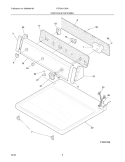 CONTROLS / TOP PANEL Diagram and Parts List for FGR231CAS4  Frigidaire Dryer