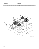 Part Location Diagram of 318223414 Frigidaire Terminal Block,surface element ,36`` ,white leads