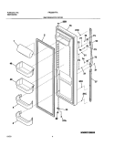 REFRIGERATOR DOOR Diagram and Parts List for FRS26KF7AB6  Frigidaire Refrigerator