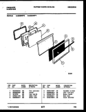 DOOR PARTS Diagram and Parts List for G32BNW3  Frigidaire Range