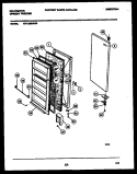 DOOR PARTS Diagram and Parts List for KFU12M2AW0  Kelvinator Freezer
